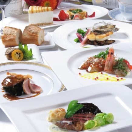 ■晚餐A《特別的日子的特別套餐》全8道菜7,500日圓（含稅）