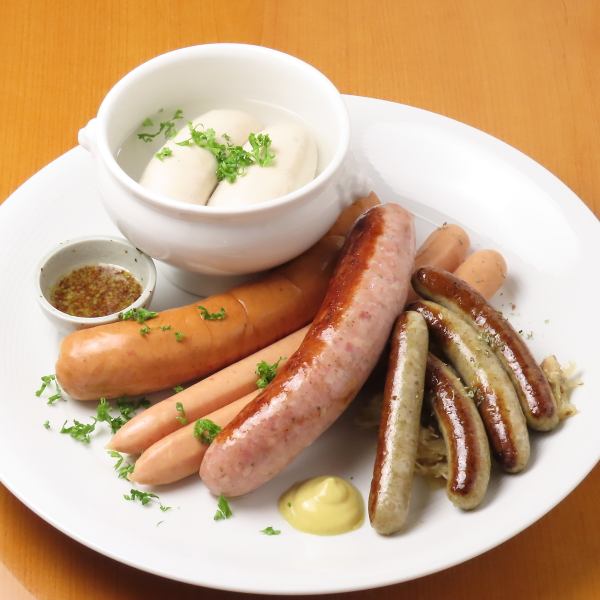 [Assorted sausages - 5 types] Wurstplatte with 5 sorts