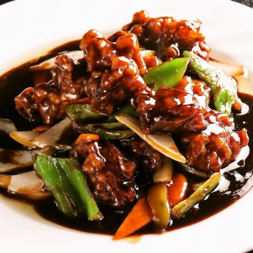Sweet and sour pork (red/black)