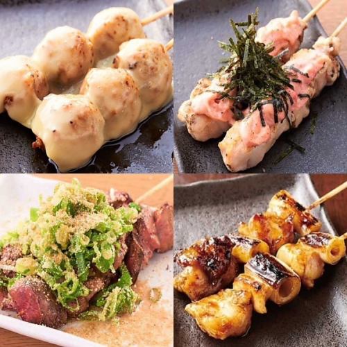 You can order from just one skewer! When you think of Tazuya, you think of Yakitori!