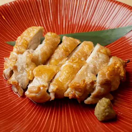 鶏もも塩焼き　柚子胡椒添え