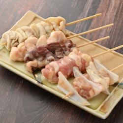 Assortment of five types of Hakata skewers