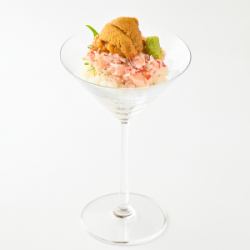 Blissful seafood bowl parfait (crab/sea urchin)