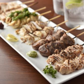 [2 hours all-you-can-drink included] Specialty vegetable rolls and yakitori ◎ Plum course [9 dishes total/5000 yen → 4000 yen] Not available on Fridays, Saturdays, and days before holidays