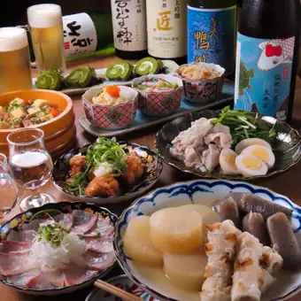 休閒派對◎2小時暢飲生啤酒【梅子套餐】刺身、關東煮、散壽司★共7道菜♪