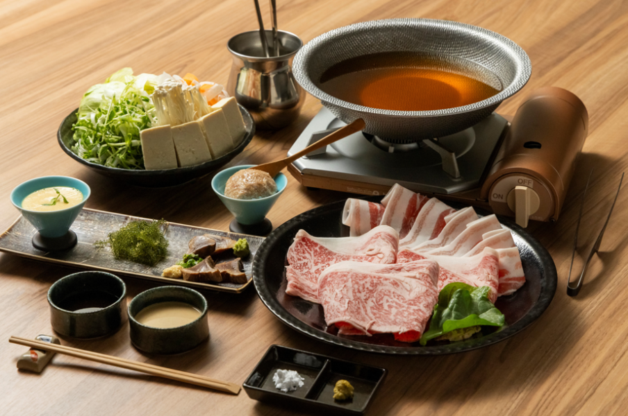 Agu pork and special Miyako beef shabu-shabu course