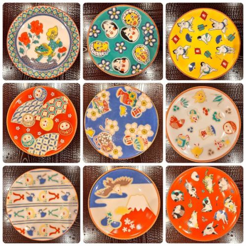 Colorful serving plates that enhance tapas