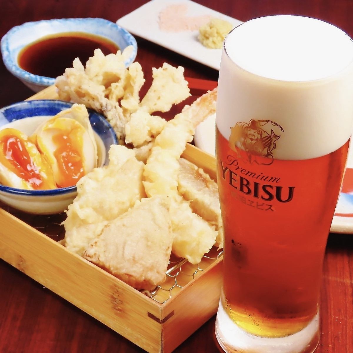 川崎/天ぷら/居酒屋/グルメ/昼飲み/女子会/和食/おつまみ/駅近/生ビール