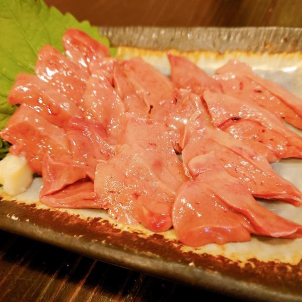 Nagoya Cochin foie gras! Chicken liver sashimi