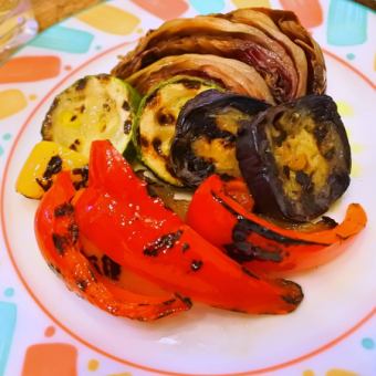 I have to eat vegetables too! Marinated grilled vegetables