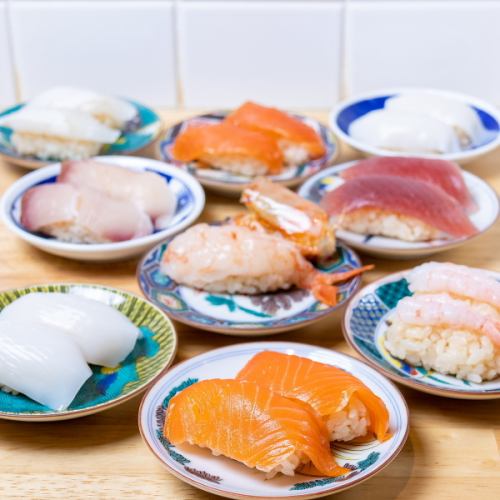 Sushi made with fresh fish delivered directly from the market