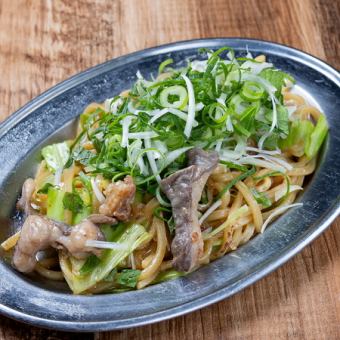 彩コース■ムネ刺身風・串焼盛・ホルモン大葉焼きそば等全8品＋生ビール含120分飲み放題付2999円