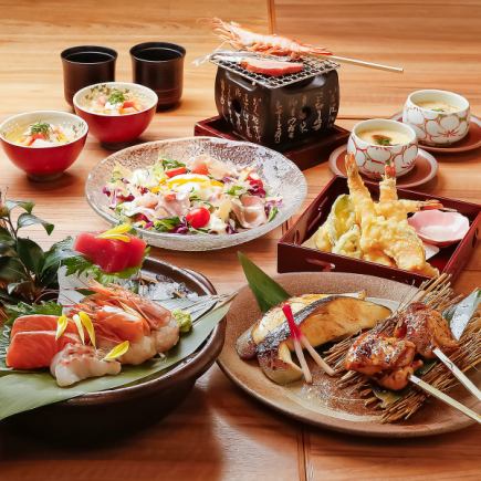 ★新套餐★ 加倍努力套餐（高级）《7道菜》含畅饮 6,500日元 ⇒ 6,000日元（含税）