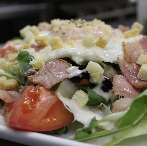 半熟卵シーザーサラダ/豆腐とじゃこサラダ/海苔のチョレギサラダ　各種