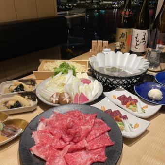 【鍋屋コース】先付・お造り・鍋・〆にデザートまでご用意。全6品5610円。