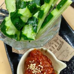 梅だれきゅうり/あまから味噌のもろきゅう