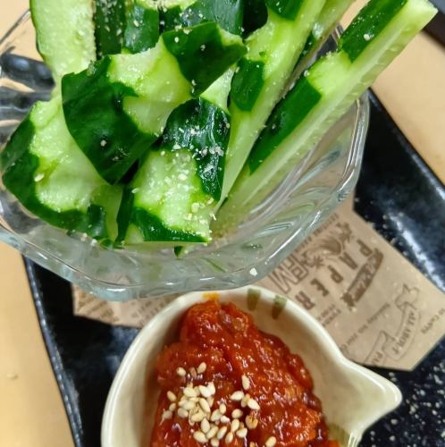 梅だれきゅうり/あまから味噌のもろきゅう