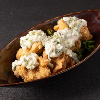 Deep fried chicken with Nozawana tartar sauce