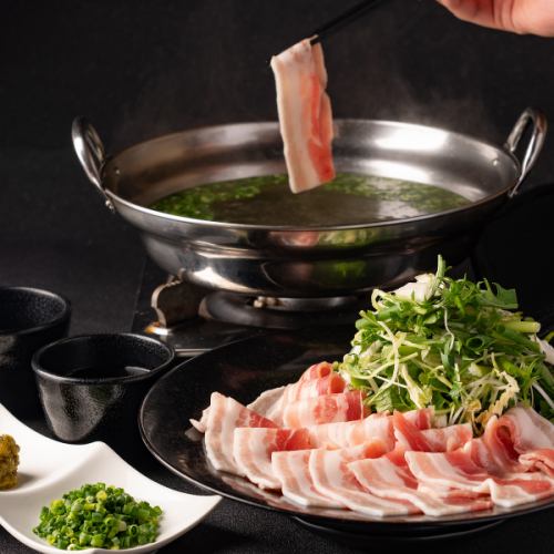 Satsuma style pork shabu-shabu