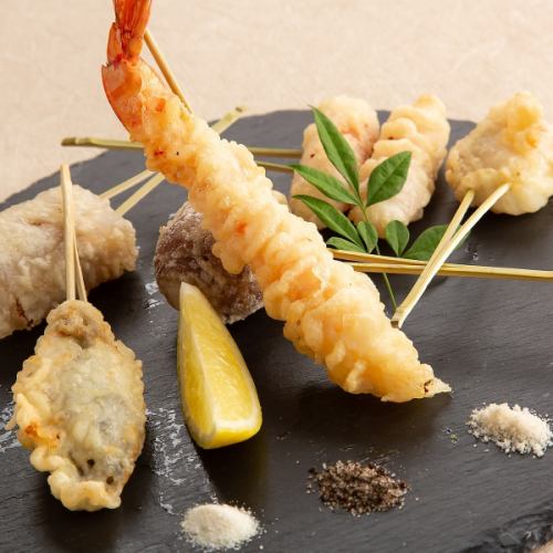 Assorted skewer tempura