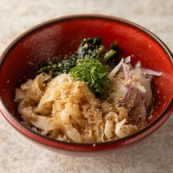 帆立の貝ひも胡麻ポン酢