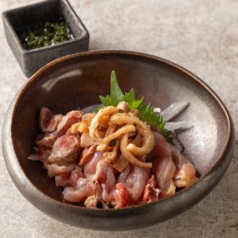 鶏もも肉のタタキ　ニラ醤油