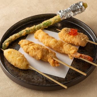 串揚げ5種盛り合わせ　