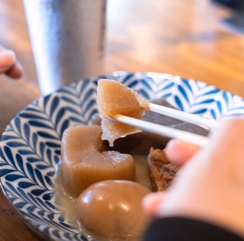 You can enjoy a fresh sour that uses plenty of goro fruit and a Western-style oden that you can't taste anywhere else.