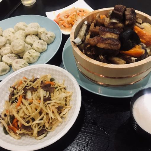 All-you-can-eat and drink for 2 hours! Enjoy 16 kinds of Mongolian cuisine, including hot stone-grilled lamb ♪ "All-you-can-eat Mongolian cuisine course"