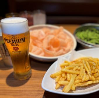 21時以降限定!!お手軽2次会コース♪人気おつまみ3品 120分(90分LO)飲放付2000円(税込)