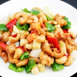 Stir fried chicken and cashew nuts