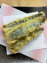 Fatty sardine tempura