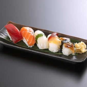 Assortment of 5 types of sushi 750 yen