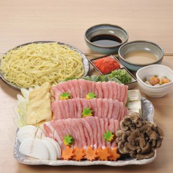 Domestic pork sesame shabu soy milk hot pot