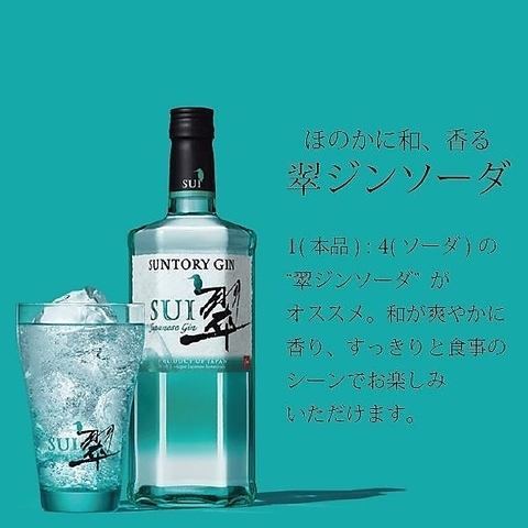 翠ジンソーダ