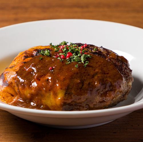 グラリックチーズハンバーグ 200g 100%Beef シングル/ダブル