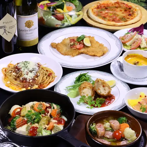 【お手軽に】イニミニマニモのライト食べ飲み放題2時間￥3,900 【本格洋食&デザートも食べ放題】