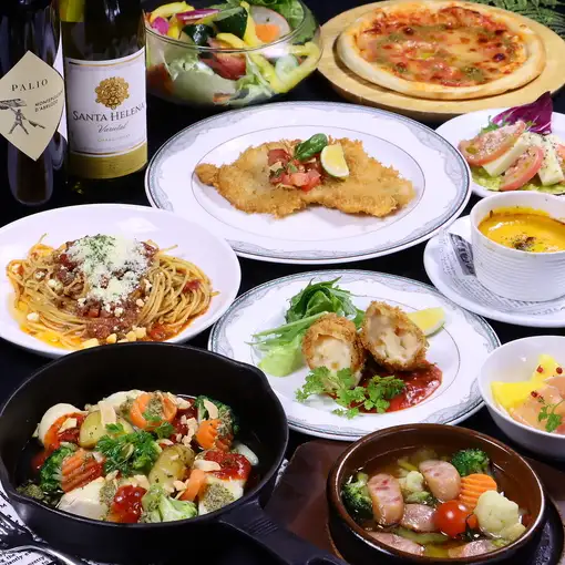 【お手軽に】イニミニマニモのライト食べ飲み放題2時間￥3,900 【本格洋食&デザートも食べ放題】