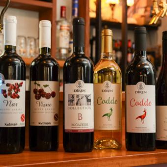 ◆ワイン飲み放題付き】◆トルコ料理とワインを堪能できるアナトリアコース２