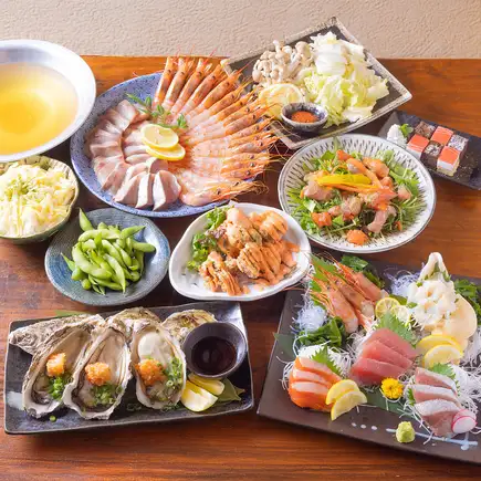 生ビール付き時間無制限飲み放題☆おさかなＥｍｐｅｒｏｒコース☆全8品※金土祝前3時間制