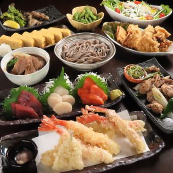 【18時～21時】≪満開桜コース≫10000円(税込)飲み放題3時間→8500円(税込)飲み放題3時間付き