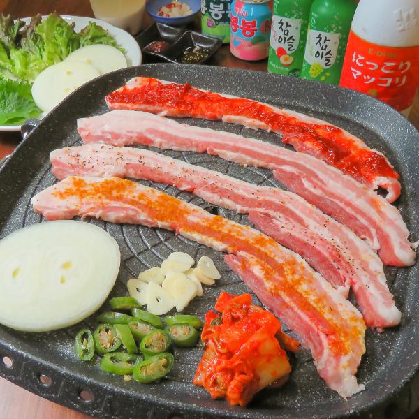 [All-you-can-eat Samgyeopsal course] 6 dishes, 90 minutes, 3,000 yen (tax included) *All-you-can-drink option is +1,650 yen