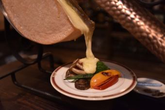 Raclette cheese + specialty vegetables