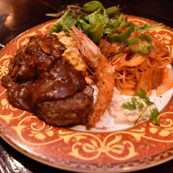 Luxurious plate adult children's lunch