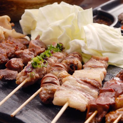 Yakitori starts from 160 yen (excluding tax).