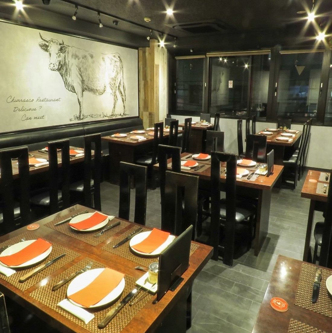 ◆ For various banquets ◆ Spend a luxurious time at Churrasco ♪ More than 40 seats available