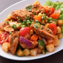 chicken and chickpea salad