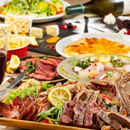 [Popular course] 11 luxurious dishes including steak, xiaolongbao, garlic shrimp, etc. + 3 hours of all-you-can-drink 5,500 yen → 4,500 yen