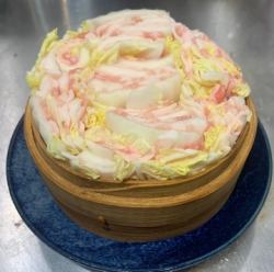 豚バラと白菜の蒸籠蒸し