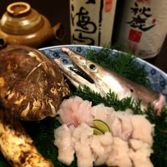 Autumn conger eel and matsutake mushroom course 12,000 yen